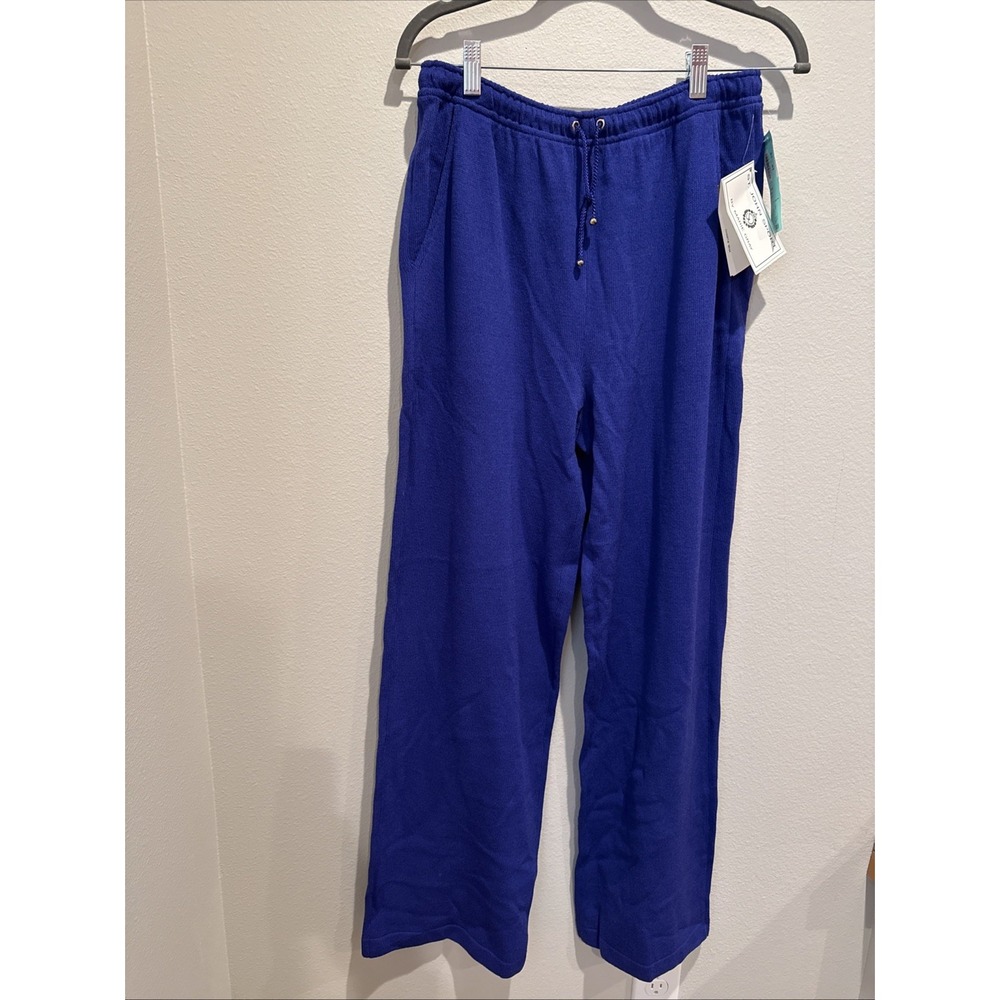 NOS St John Sport By Marie Gray Blue Wool Blend Pants‎ Amethyst Size S